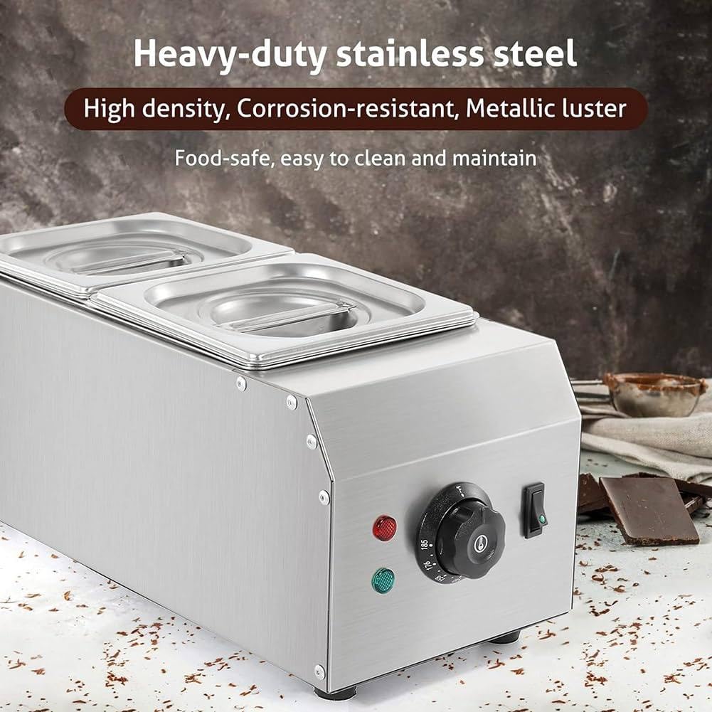 Machine à Tempérer Le Chocolat, Chauffe-Chocolat électrique Automatique, Pot De Fusion pour Liquide, Capacité De 6 L/9 L, 30-80 °c (86-176 °f), pour Usage Domestique Et Commercial 2Tanks