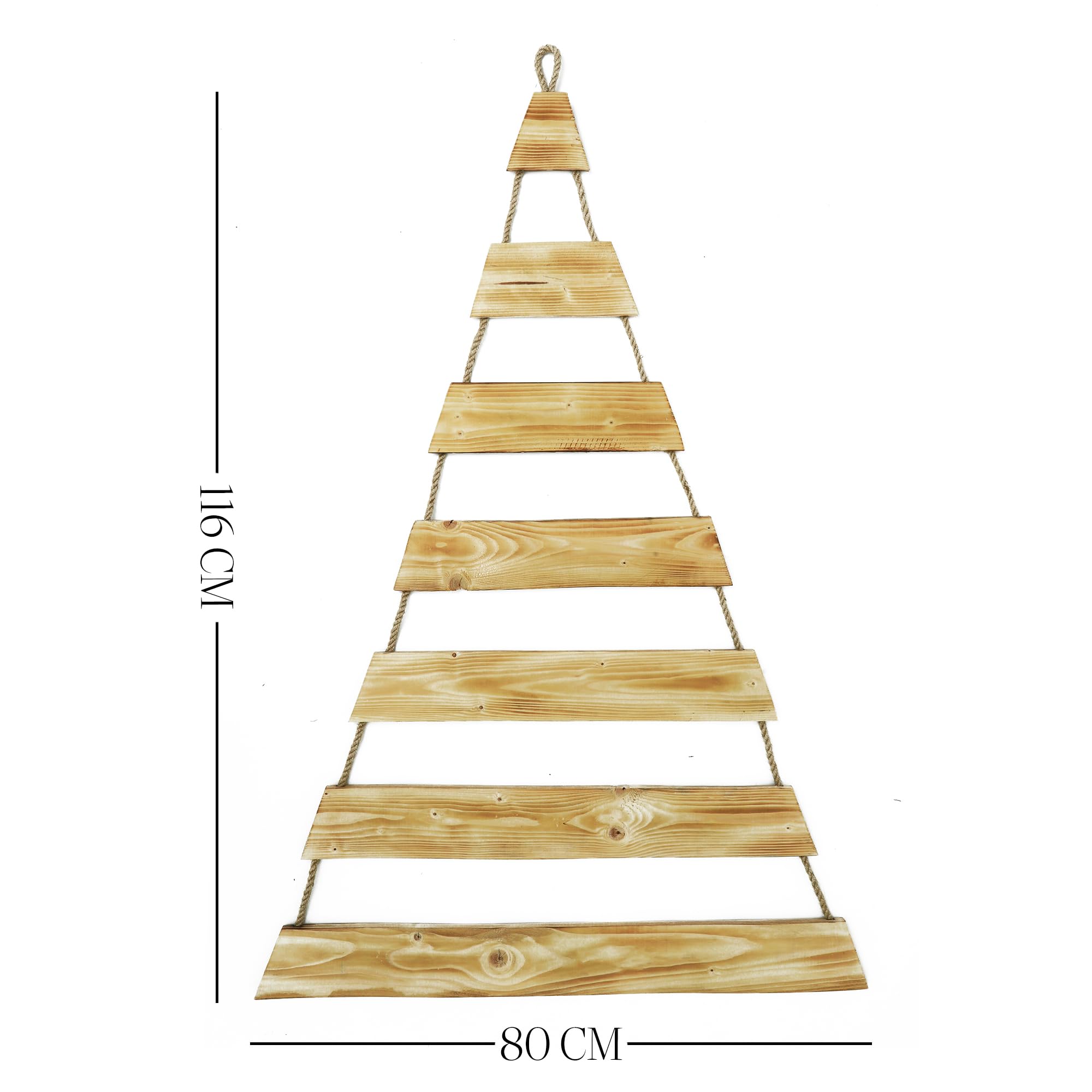 Houten Ladder - Kerstboom - Voor Het Ophangen Van Adventskalender Decoratie Wanddecoratie 90 X 60 Cm