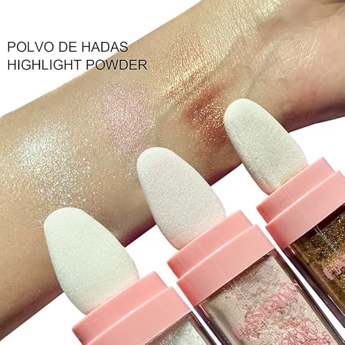 Highlight Powder Highlighter Blusher Sparkly Shimmery Sexy Contour Fairy High Gloss Powder For Face Body Makeup Beauty (01 White Moonbeam) #TOP2