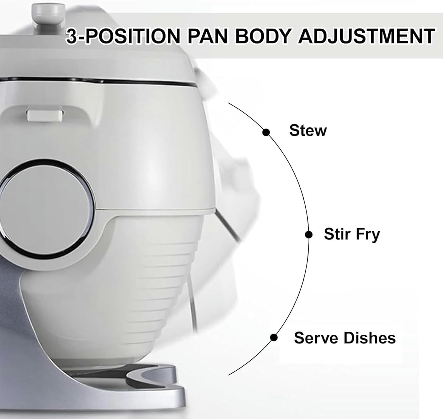 Wzglod Automatic Cooking Wok, Drum Type Stir Frying Machine, 2000 W Firepower, 360° Rotating & All-Round Heating, 3 Speed Adjustable, for Canteens, Restaurants