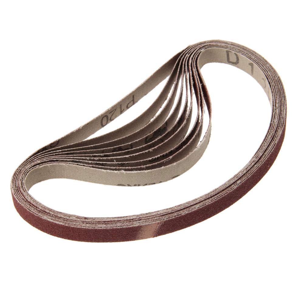 Schleifband, Schleifband, Sandband, 10 Stück 15 x 452 mm Schleifbänder, Körnung 40–600, Schleifpapier, Schleifbänder for Bandschleifer, Schleifwerkzeug (Körnung: 80, Größe: 15 x 452 mm) ( Color : 600