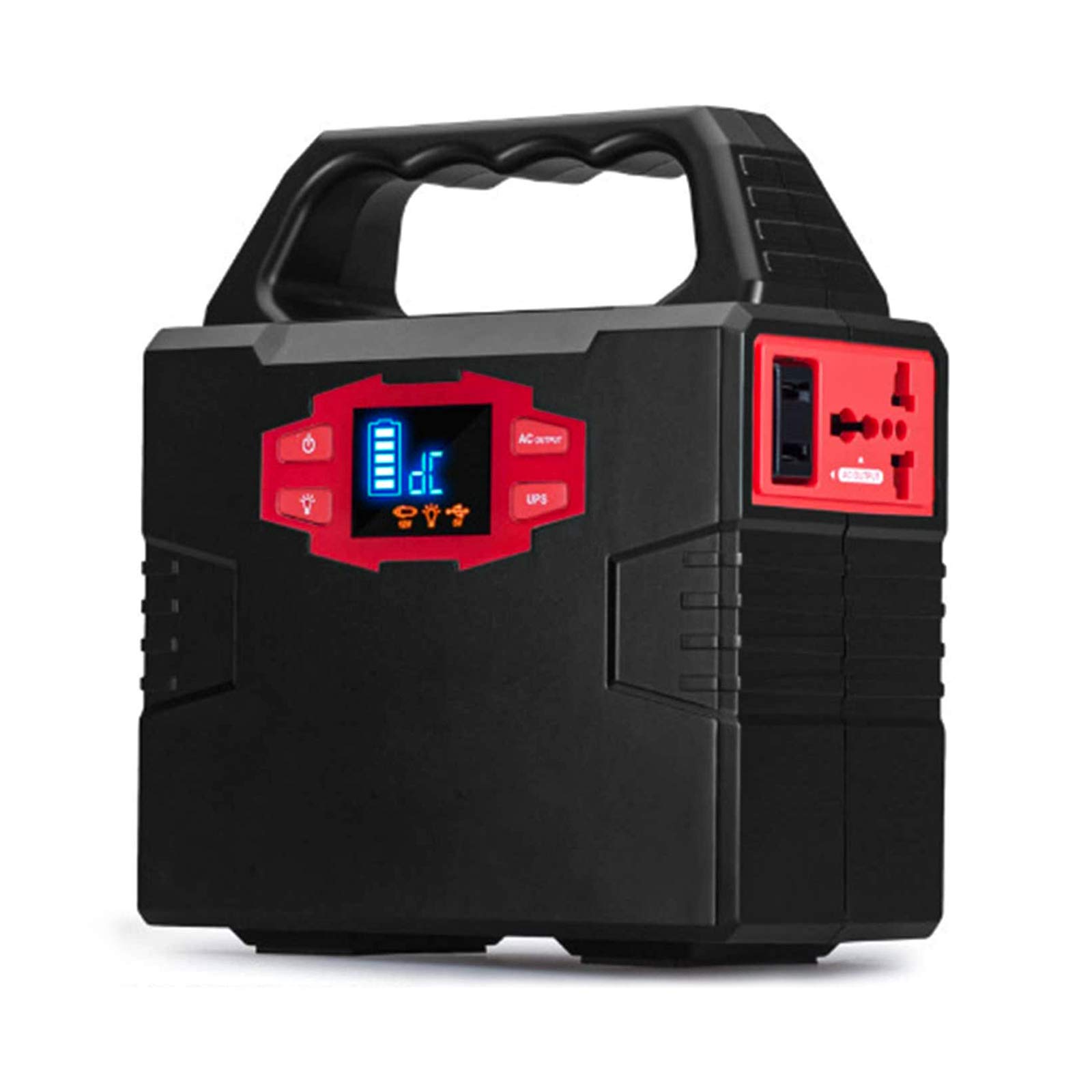 Przenośna stacja zasilająca 100 W, 40800 mAh, zewnętrzny generator solarny z portem AC/DC/USB, latarka LED, zasilanie awaryjne, na kemping na zewnątrz, 220 V