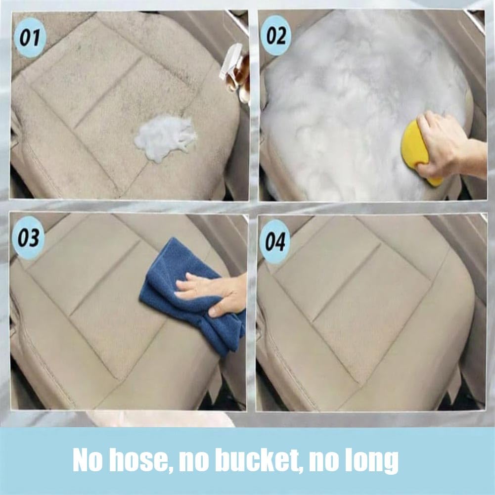 Foam Cleaner All Purpose, Quick Detailer Panel Wipe for Dashboard, Seats, Carpet & Leather, Rinse-Free Interior Car Cleaner - Lemon Scent (1pc)