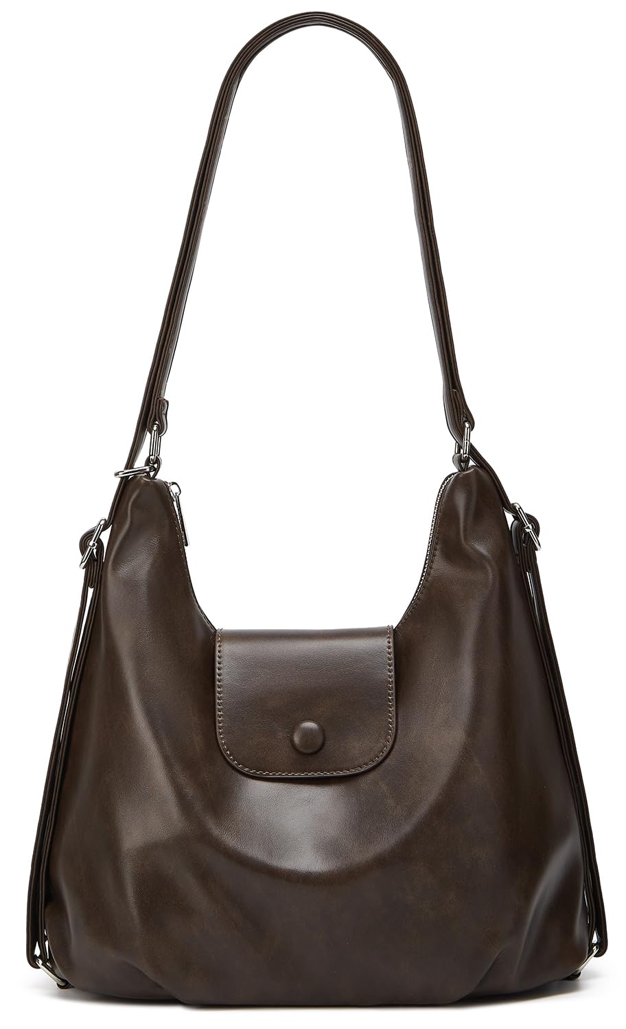 Retro Stylish PU Leather Hobo bag Tote Commute Purses Large Shoulder Crossbody Purses Convertible Bags