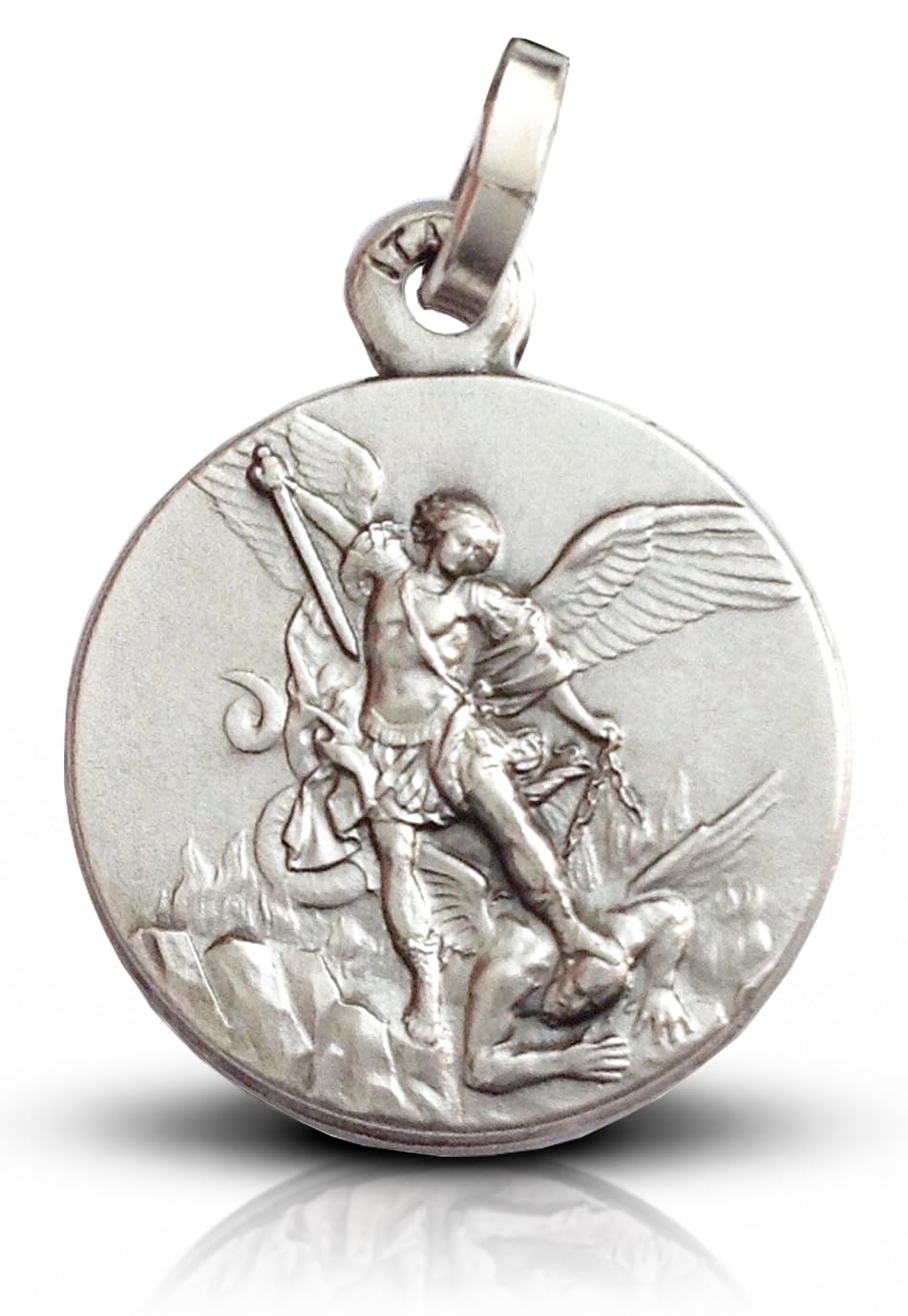 I G J Médaille de Saint Michel Archange en Argent Massif 925 millièmes - Patronne de la Police de la police d'État