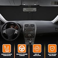 Vista 2 de D-Lumina Parasol para parabrisas para Toyota RAV4 2006-2012, protector de visera frontal plegable que bloquea los rayos UV, accesorios interiores