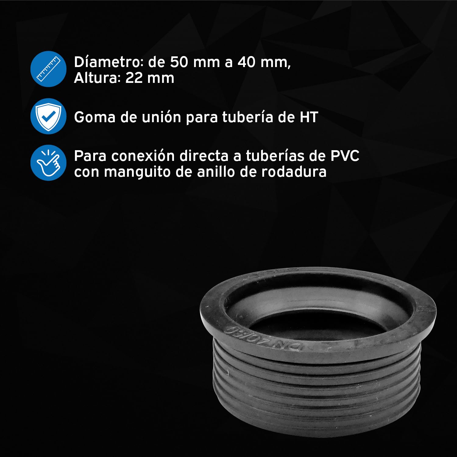 kör4u Juego completo de fregadero blanco de 50 cm, de acero resistente, incl. tapón de desagüe, sifón de plástico blanco de 1 1/2 pulgadas x 40 mm, boquilla de goma DN 40/50
