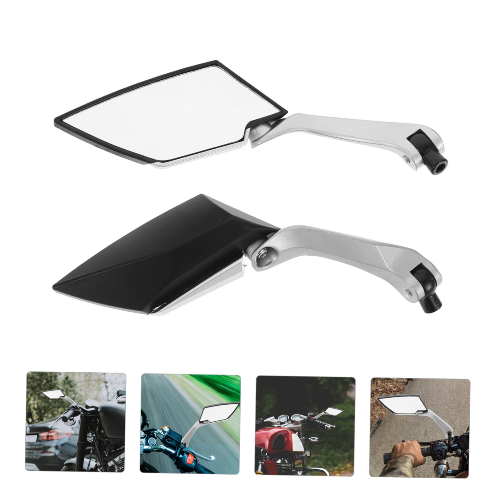 PartyKindom Rétroviseurs pour Moto Rétroviseur de Guidon de Vélo de Scooter Arrière de Moto Latéraux