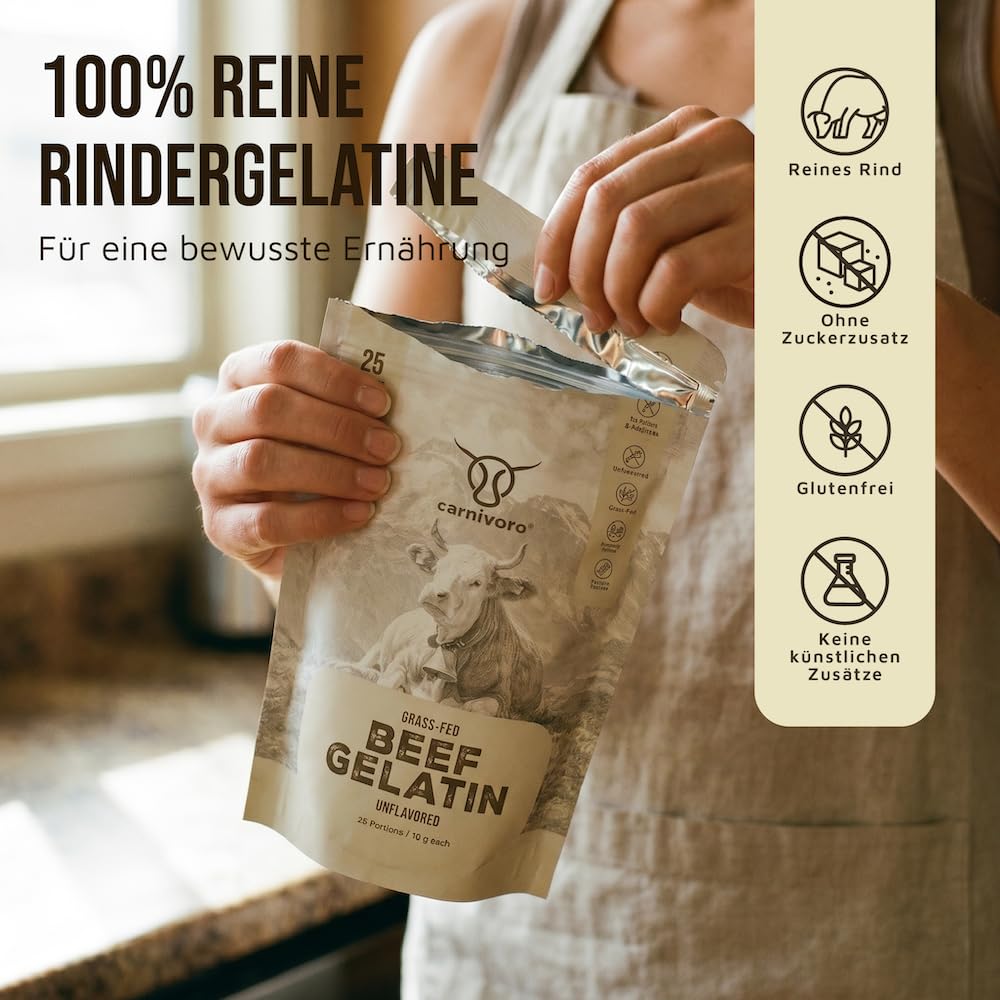 Gummibärchen Set zum Selbermachen - 2 x 500 g Rindergelatine + Gratis Silikonform - Gesunde Gummibärchen selber machen - Zuckerfreie Fruchtgummis - Protein Gummies