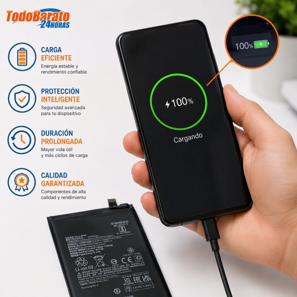 TD24H Bateria BM5U para Xiaomi Redmi Note 13 Pro+ Plus 5G 5000 mAh