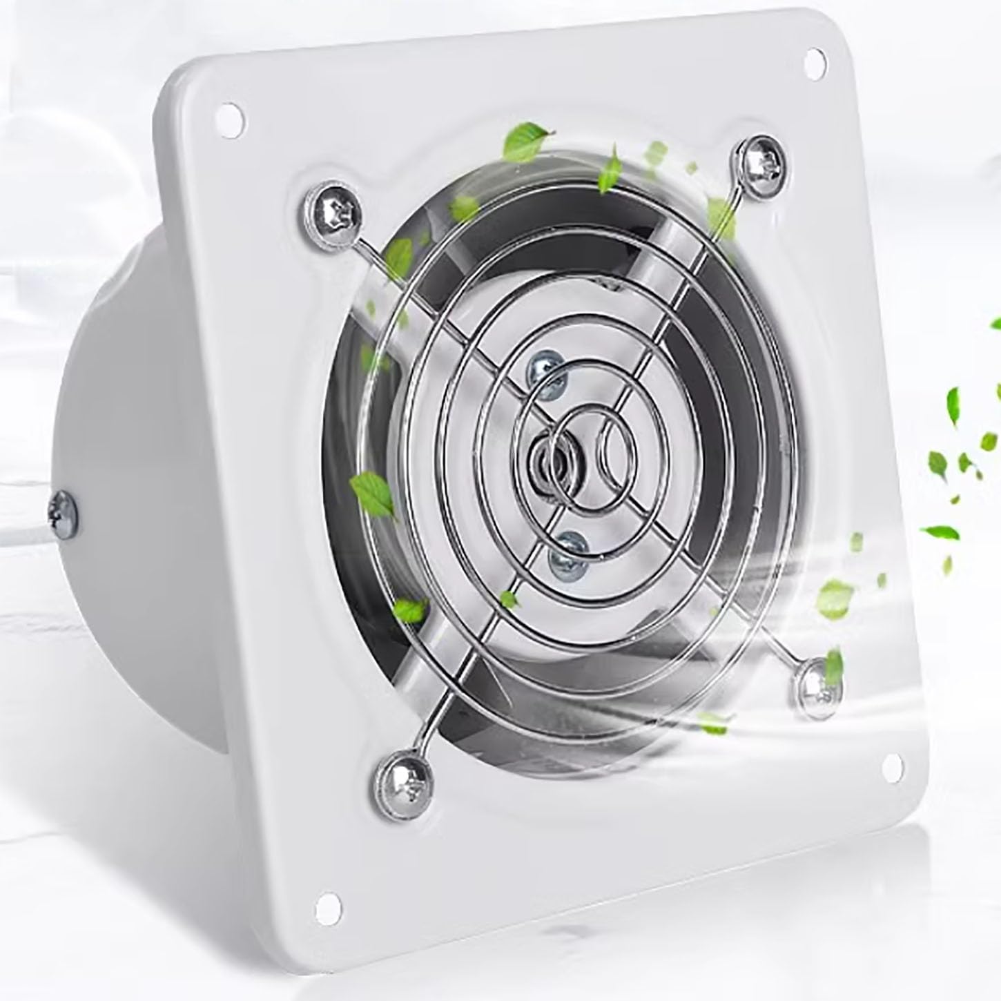 120mm Air Extractor Fan, Industrial Fan with Check Valve, Metal Kitchen Extractor, Pure Copper Motor, for Bathroom, Garage, Office Grids Dextractor, 450 M³/H