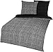 Produktbild Kaeppel Wendebettwäsche Biber schwarz-grau Größe 155x220 cm (80x80 cm)