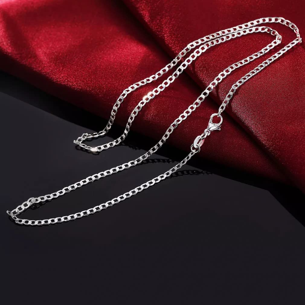 925 Sterling Silber Kette Halsketten für Männer Frauen Massive Silberkette Layering Halskette