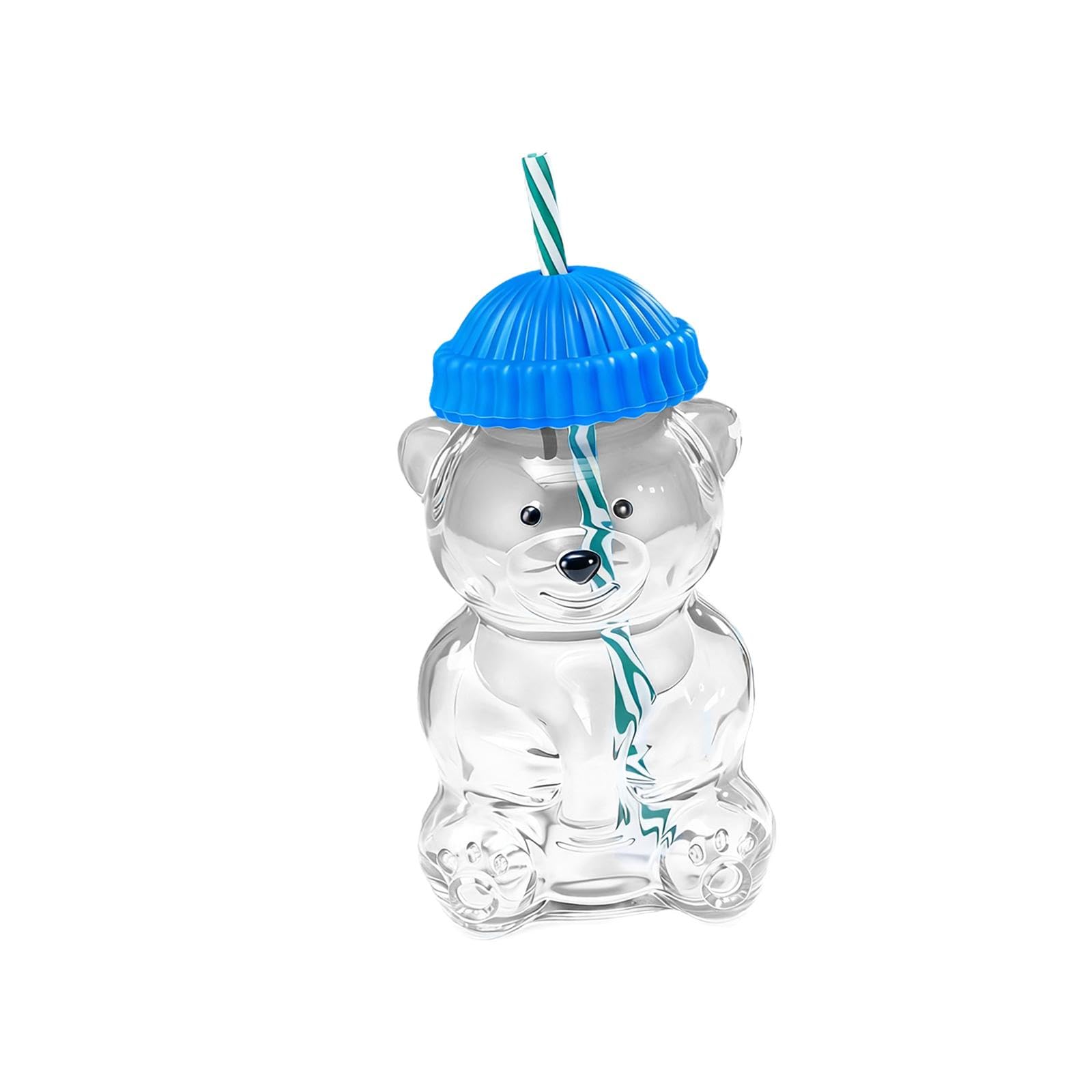 Bear Glass Cup Clear Versatile Empty Juice Bottle for Home Bar Kitchen Party Blue|Home & Garden| Kitchen Dining & Bar| Kitchen Storage & Organization| Food Storage Containers-image-41