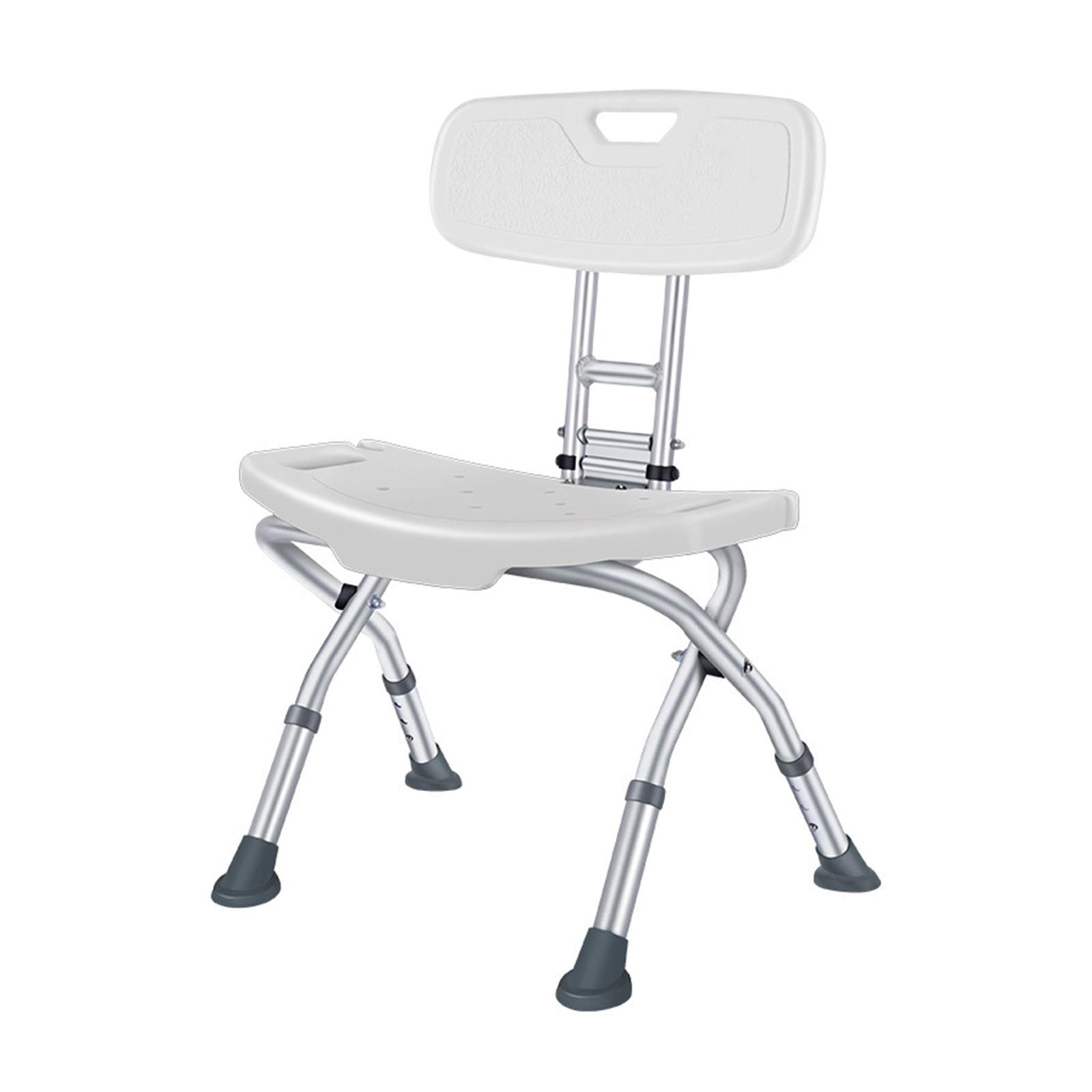 Tabouret de douche PMR pliable avec pieds antidérapants et assise ergonomique réglable