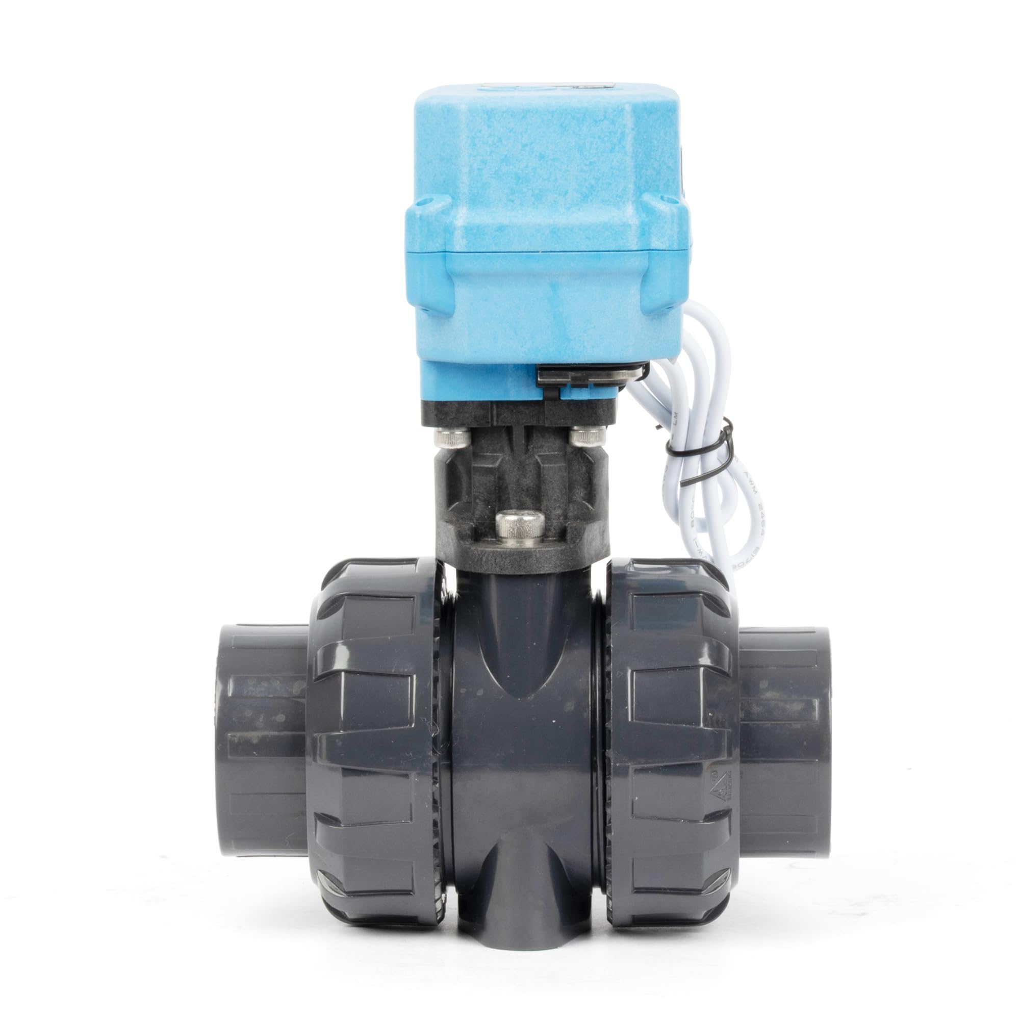 U.S. Solid Robinet à boisseau sphérique électrique UPVC 3,8 cm, filetage G, 9-24 V AC/DC, retour automatique à 2 fils, IP67, fermé sans courant avec réinitialisation manuelle pour systèmes d'eau et