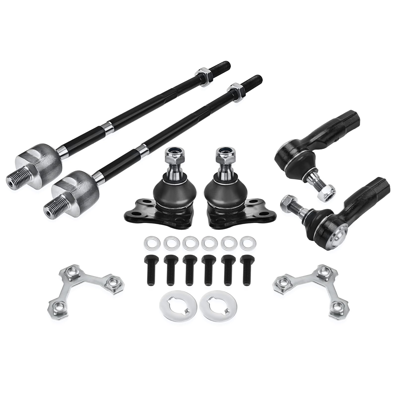 Frankberg 4x Rotule de Direction + 2x Rotule de Suspension Avant Compatible avec A3 Leon Toledo II O.c.t.a.v.i.a I B.o.r.a Golf IV New Beetle Remplacer# 1J0422803B 1J0422804B