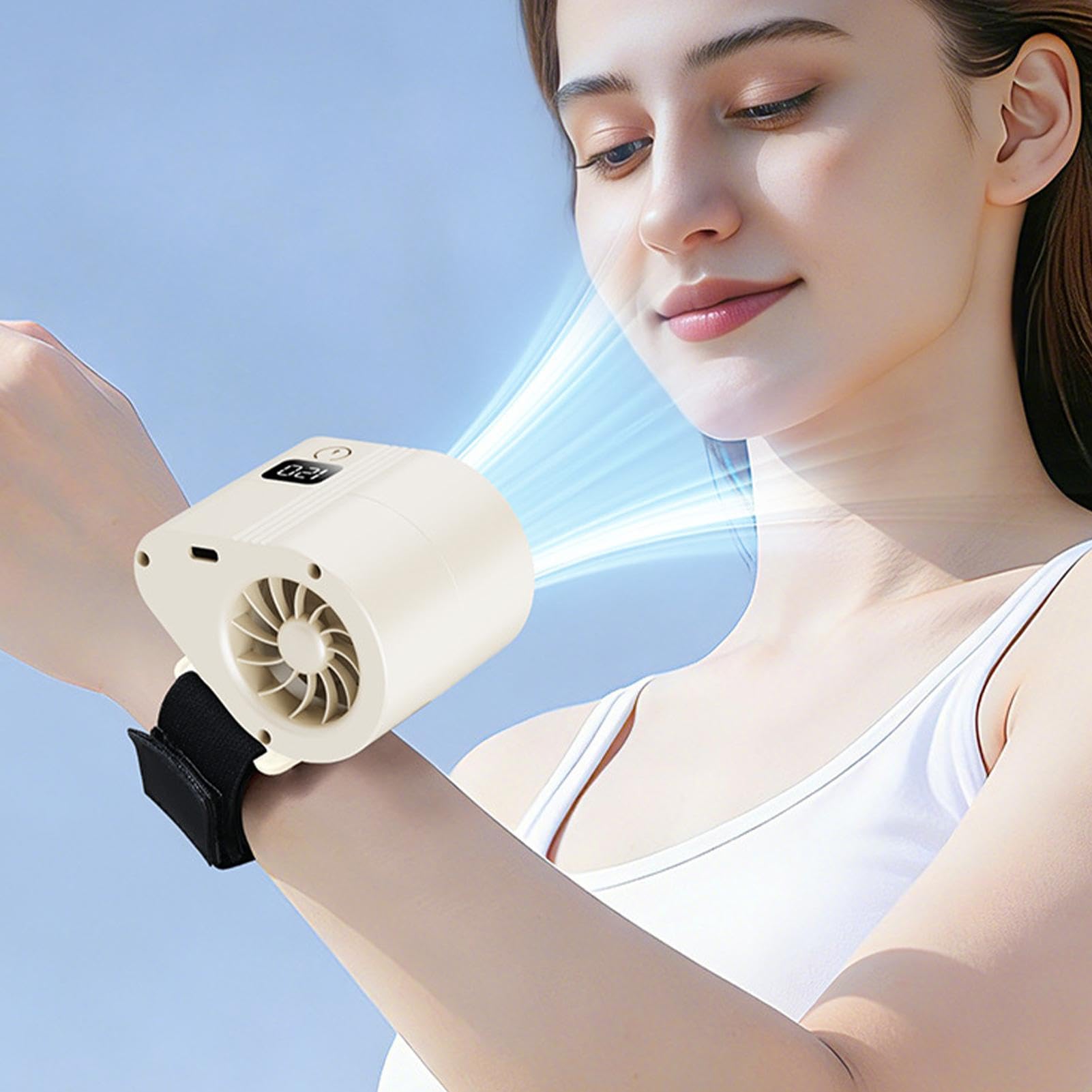 Ventilatore Portatile con Clip Dispositivo di soffiaggio 'aria a 4 velocità | Piccola Ventola a Clip Portatile per l'in Parchi, , Pesca, Escursionismo, Casa, Spiagge, Viaggio, Campeggio e all'Aria