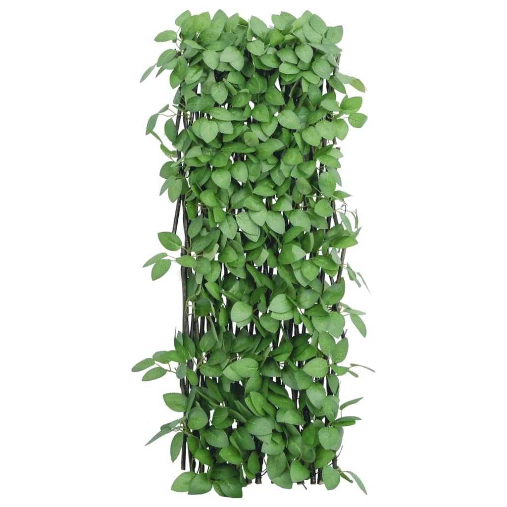 vidaXL Rankgitter mit Künstlichem Efeu 5 Stk., Sichtschutz Pflegeleicht Erweiterbar, Spalier für Terrasse Balkon Garten, Efeuzaun Hecke, 180x65cm