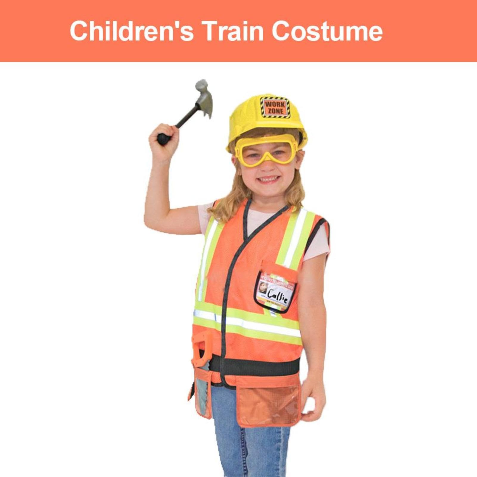 Costume Da Operaio Edile Per Ragazzi | Set Di Costumi Per Giochi Di Ruolo Da Operaio Ingegnere Da 5 Pezzi, Abbigliamento Per Esperienza Professionale,Set Di Uniformi Professionali | Kit Uniforme Cosp