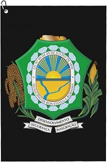 EASDEY Coat of Arms of Boa Vista Golf Towel 24x16in Microfiber Golf Towels Waffle Towel Golf Accessories Cleaning Cloth