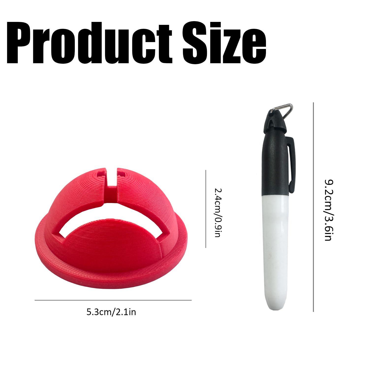 3Pcs Golf Ball Line Marker Tool with Marking Pen, Professional Impact Ball Liner Stencil for Tour Players,Golf Chipping Direction Indicator Accessories for Precision Putting - 3