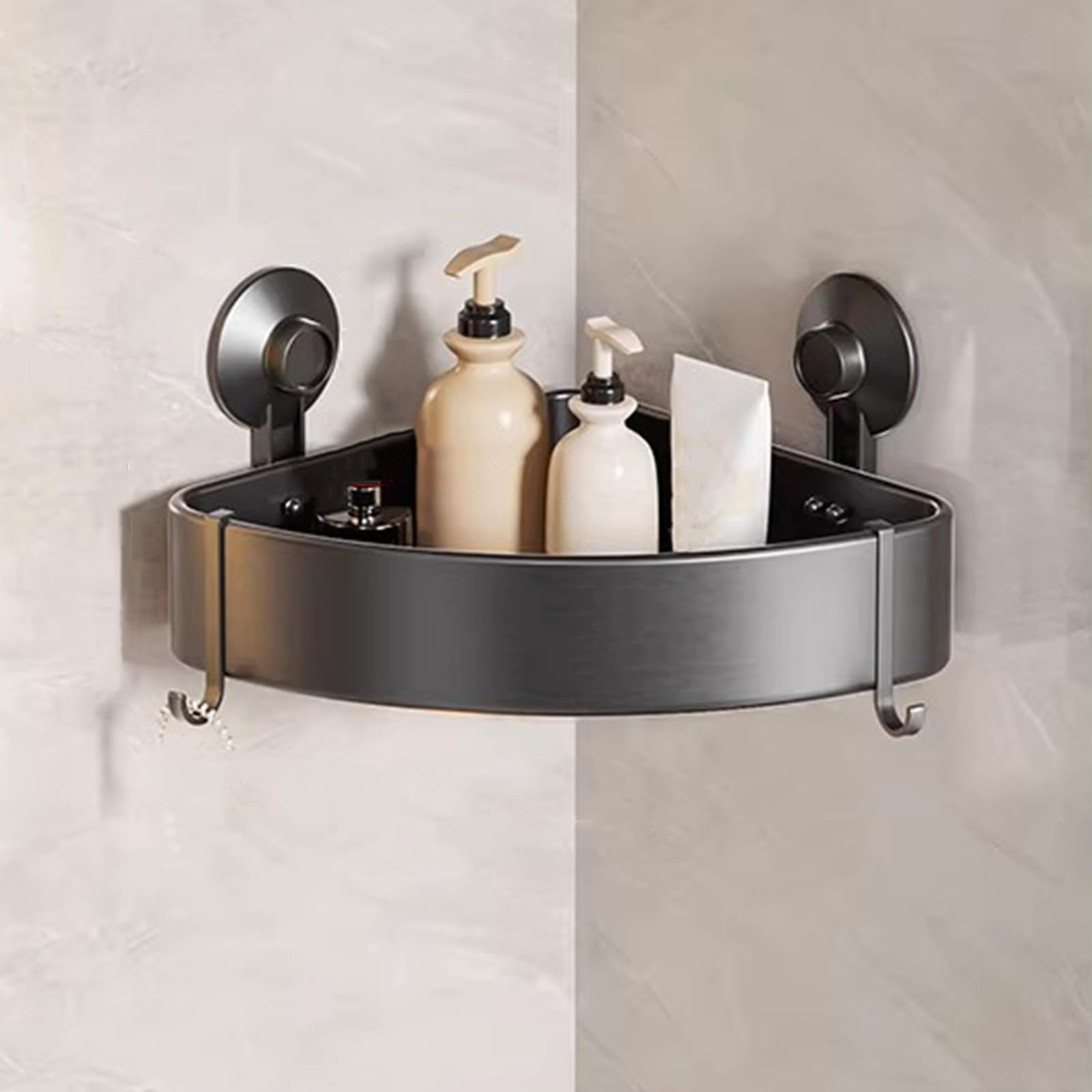 Estante Ducha Esquina Rinconera, Estante ducha sin taladrar, Organizador Baño Acero Inoxidable, para ducha, cocina, baño(28.6 * 4.6)