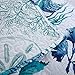 Coastal Bedding Set - Queen Size Reversible Quilts & Coverlet, Soft & Lightweight, Tropical Design, Aqua