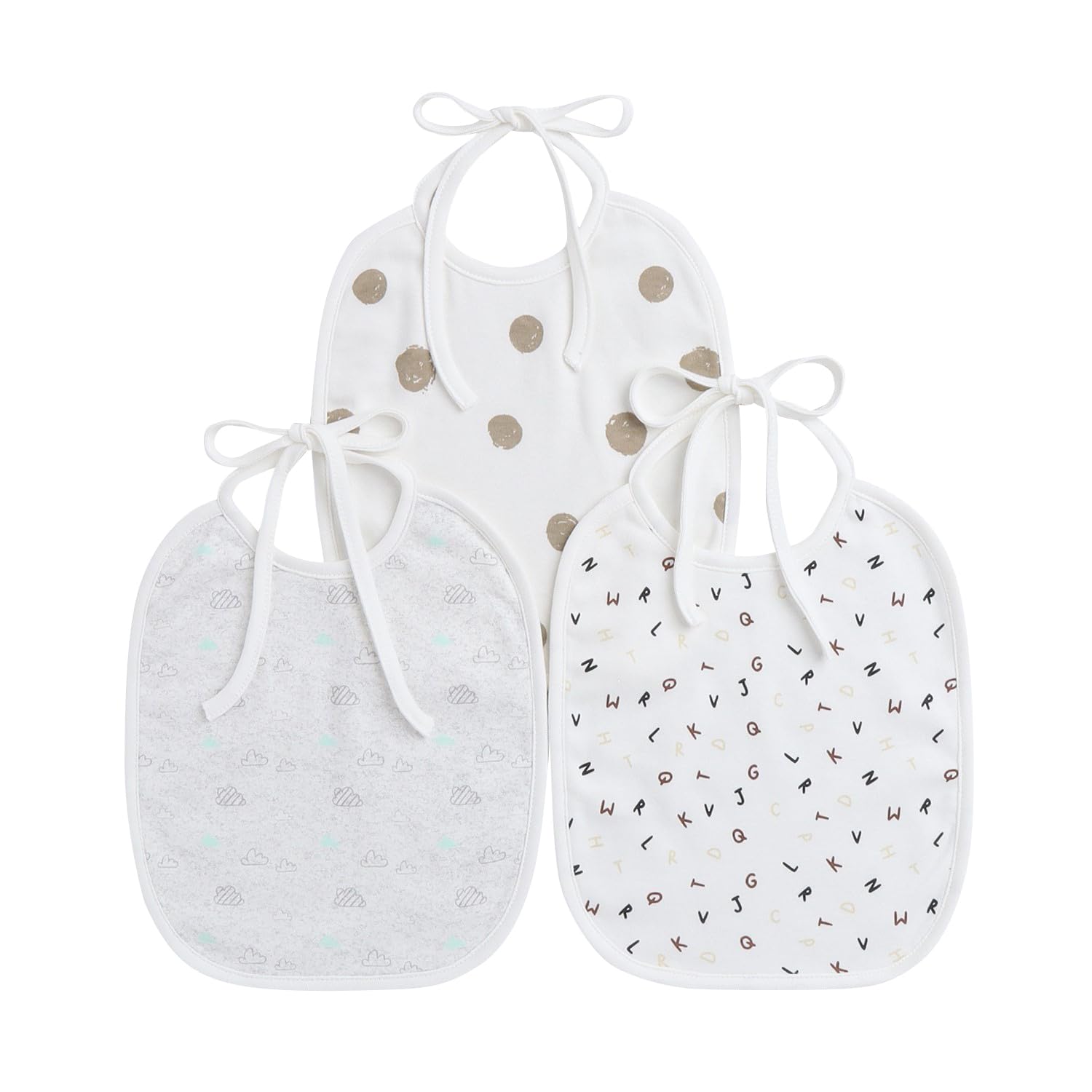 Baby Eli Newborn premium cotton tying bib for baby boy & baby girl (Assorted colours, 0-12 months)- Pack of 3_MBEU17-image-44