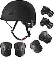 Seed Alarm Skateboard Bike Helmet & Pads Set for Adults Teens - Adjustable Protective Gear for Cycling Skate Scooter BMX
