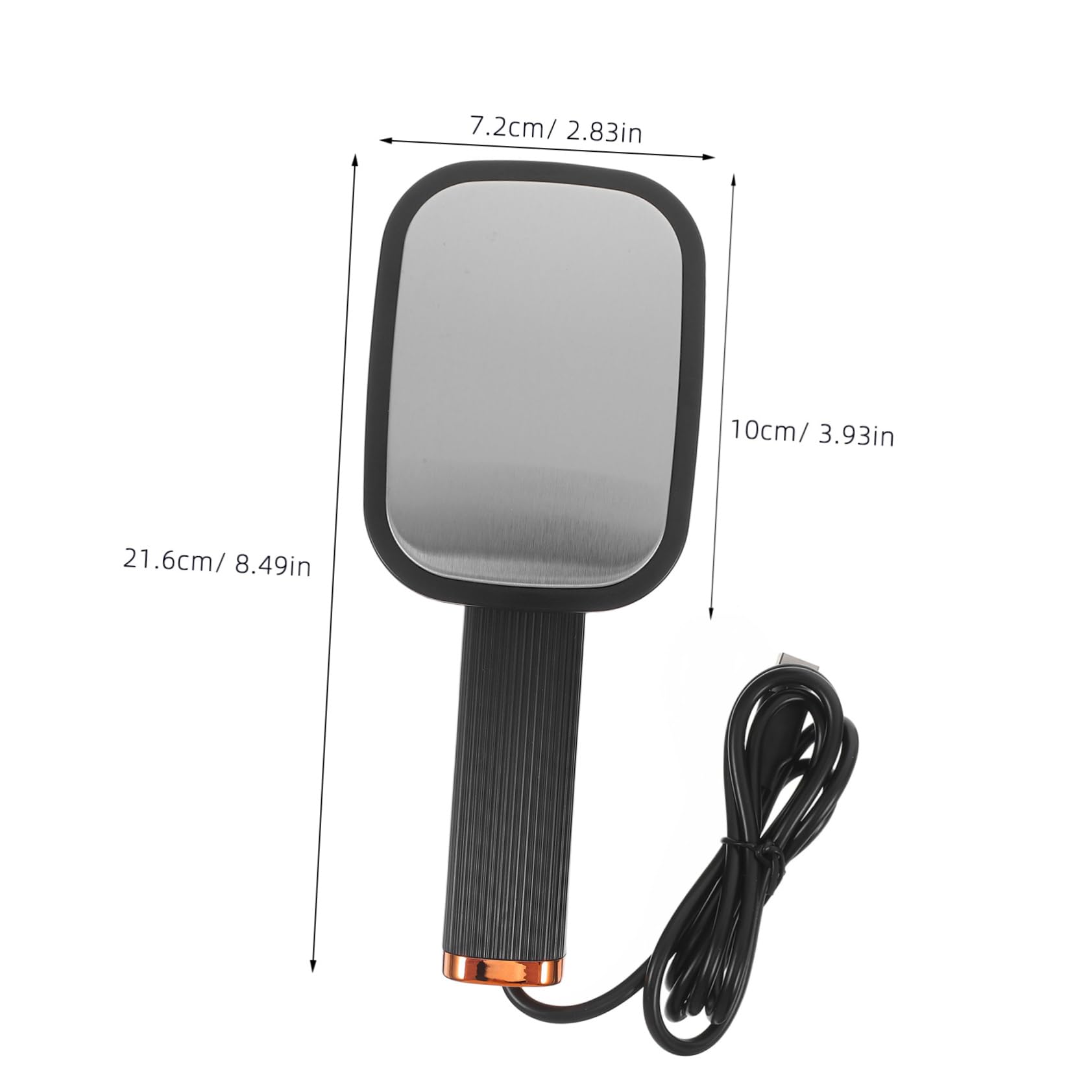 Yardenfun Portable Iron Steam Iron Handheld Portable Steam Iron Travel Handheld Clothing Iron Clothing Steam Iron Handheld Mini Ironing Travel Iron Compact Iron Aluminum Alloy Black