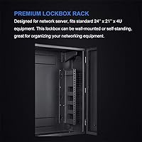 Vista 3 de Kenuco Caja de seguridad de acero de calibre 16 resistente DVR y Swing Open Top 24 '' x 21 '' x 7 '' - (negro)