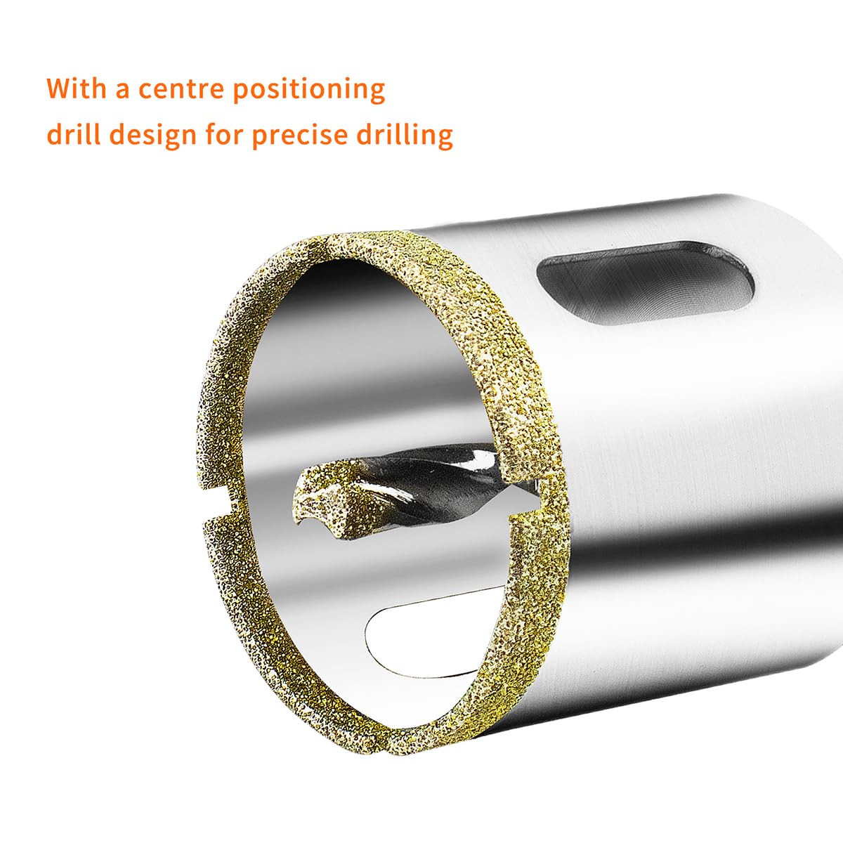 Meccion 35mm Sierra Perforadora de Diamante con Broca de Centro Piloto, Broca de Diamante para Azulejos, Porcelana, Vidrio, Mármol, Cerámica