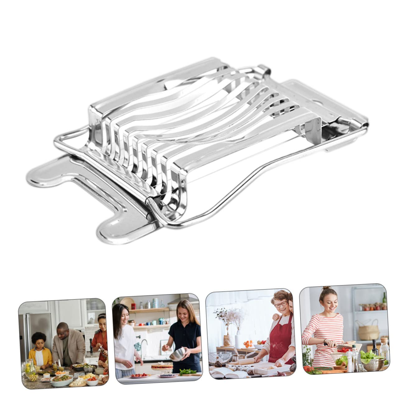 OFFSCH 2pcs Egg Slicer Cheese Slicer Stainless Steel Wire Cutting Tool Heavy Duty Perfect for Hard-boiled Eggs Cheese