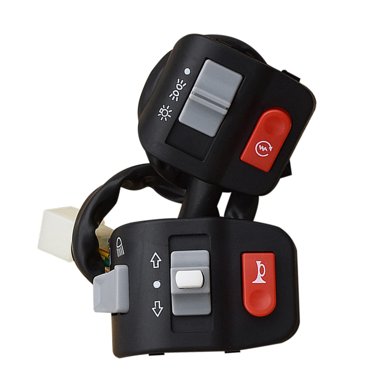Przełączniki motocyklowe przycisk klaksonu kierunkowskaz przycisk włączania/wyłączania przełącznik sterowania rower elektryczny skuter kierownica przełącznik światła, dla Yamaha!