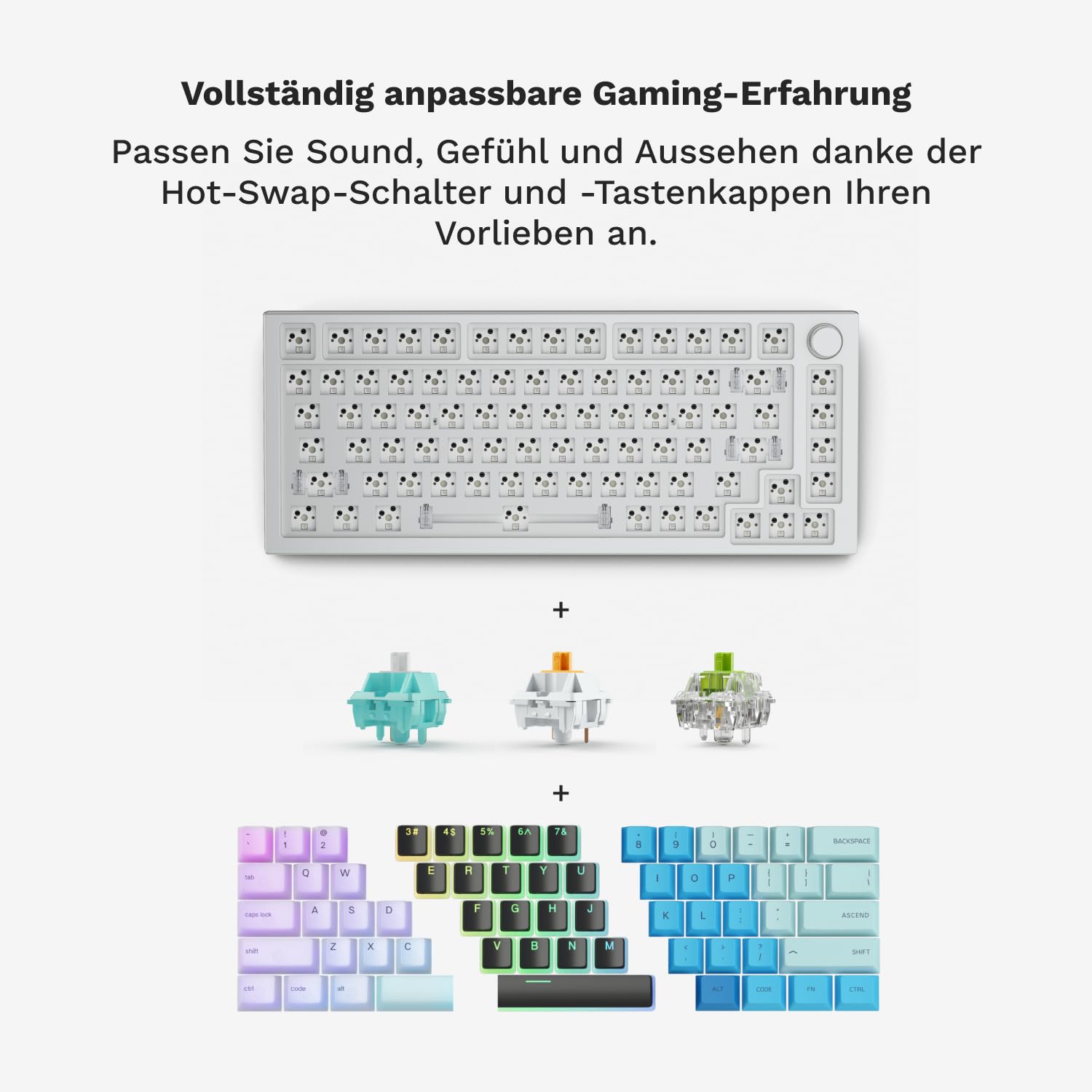 Glorious GMMK PRO 75% Mechanisches Keyboard - Modulares Gaming Keyboard Mit Alu-Gehäuse