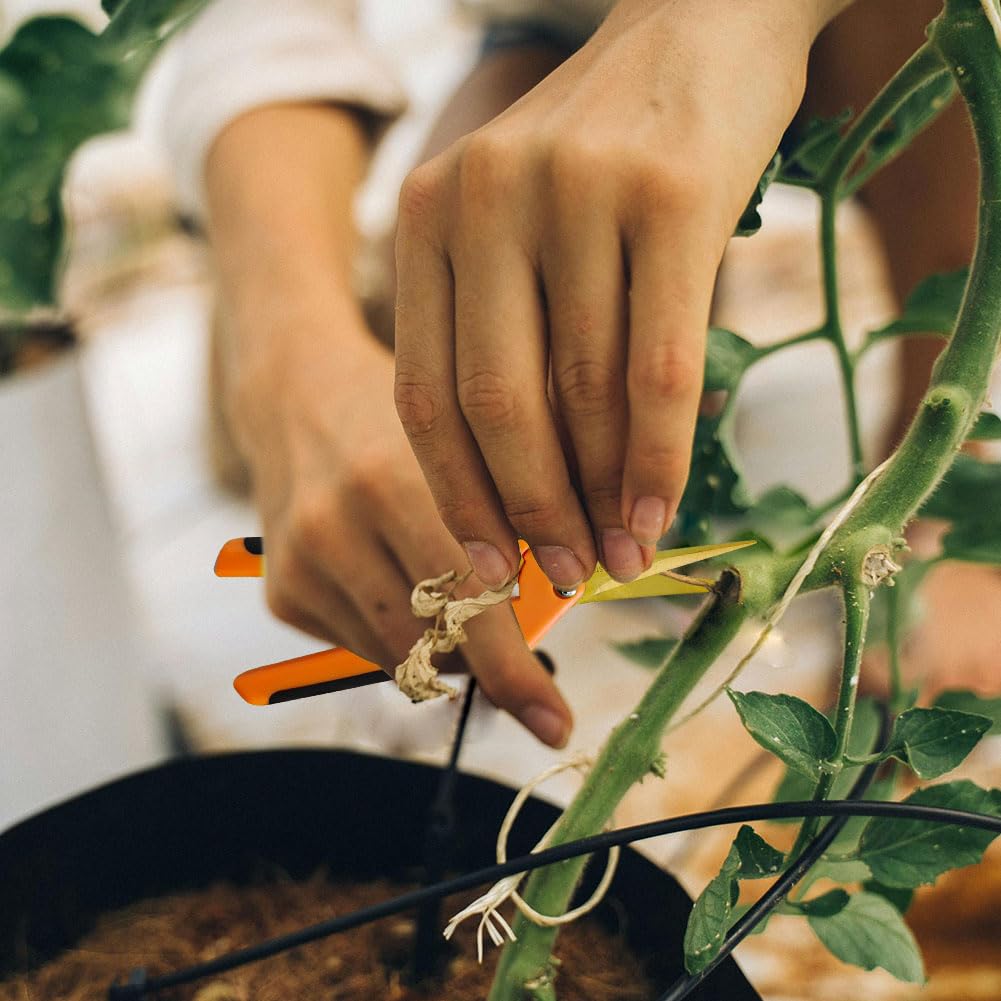 2 sztuki Nożyce Ogrodowe z Zakrzywionymi Ostrzami Powlekanymi Tytanem, Uchwyt Blokujący, Nożyce do Przycinania Roślin, Bonsai, Bukietów Kwiatów