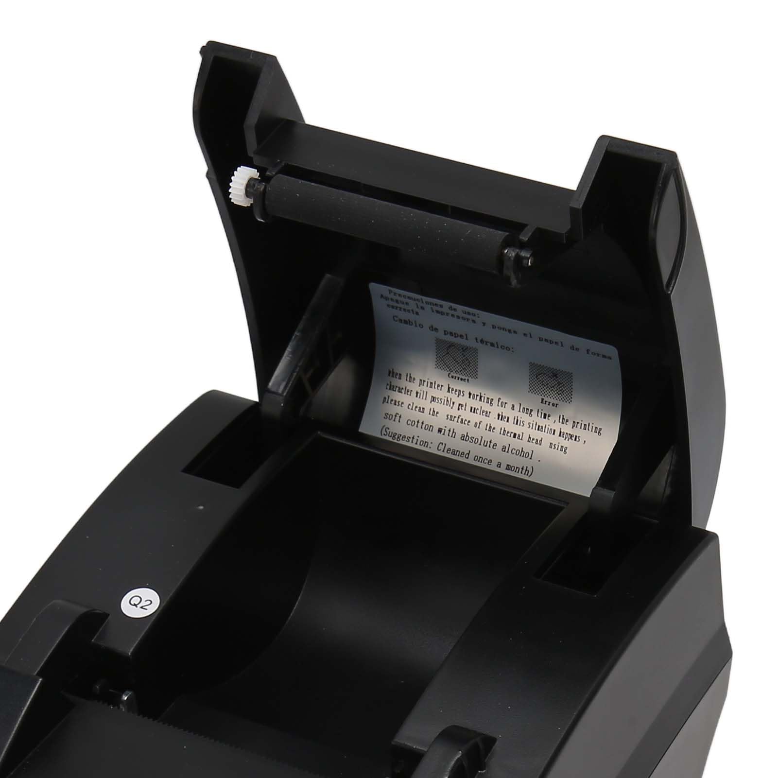 Yunseity Stampante POS USB, Piccola Stampante Termica per Ricevute da 58 Mm, con Stampa Ad Alta velocità, Comando ESC/POS, Stampante per Cucina Ristorante per Windows, Linux, OS X (Spina UE)