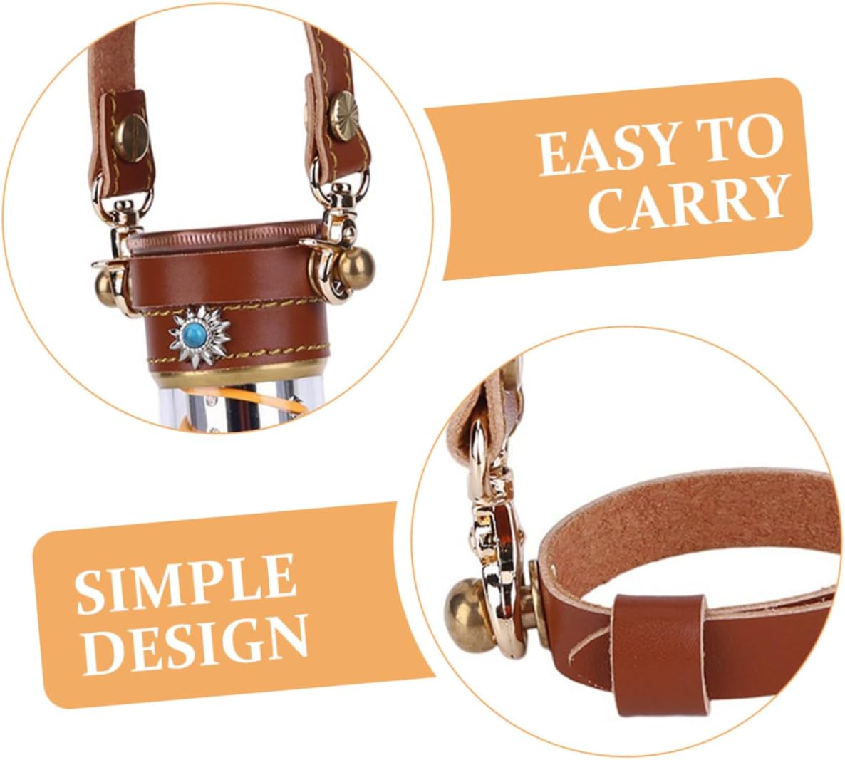 balacoo 1set Camping Lantern Strap Leather Hanging Carrier for Lanterns Lightweight Accessory for Outdoor Camping Use