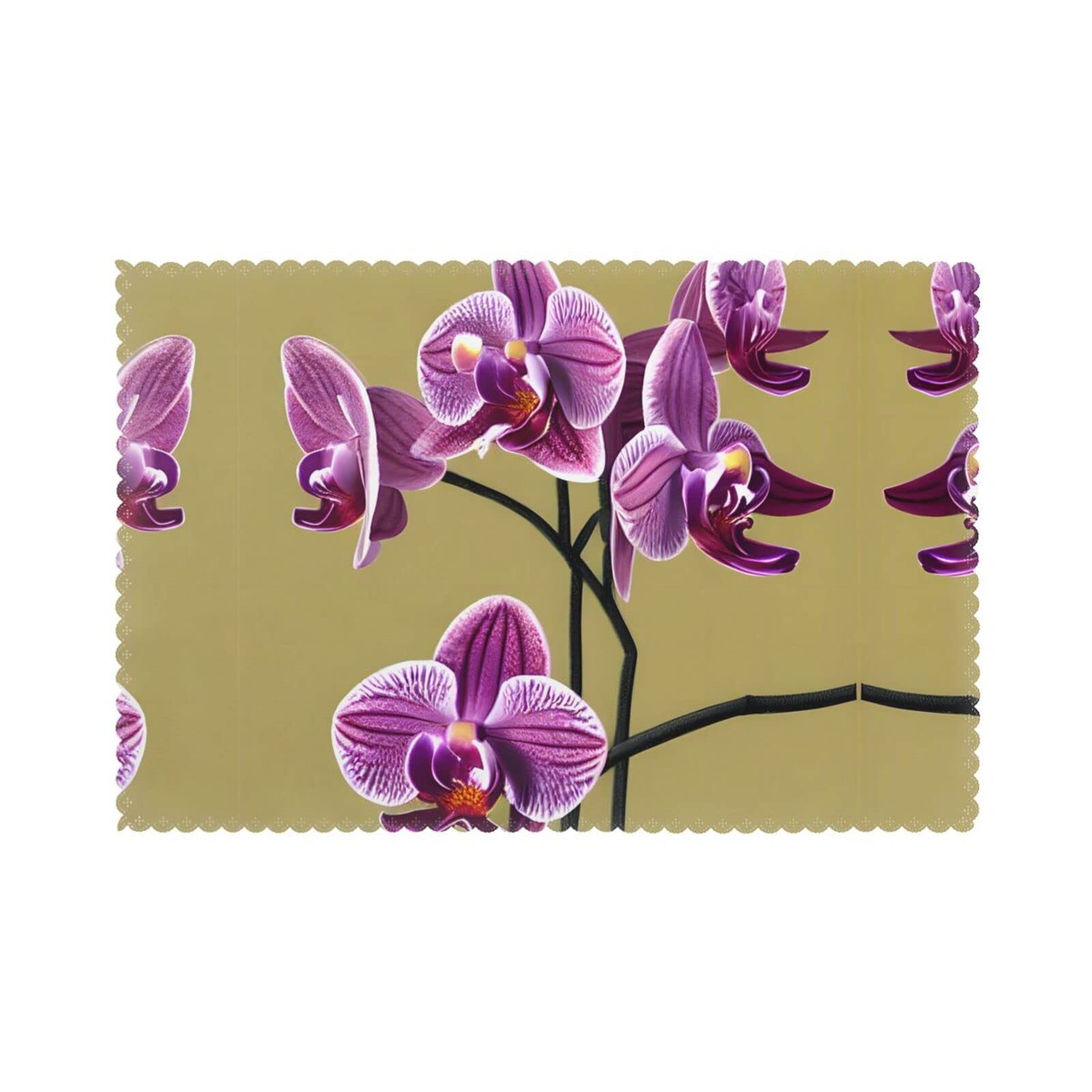 Set de table orchidée contre les rayures lot de 6 pour protéger votre table