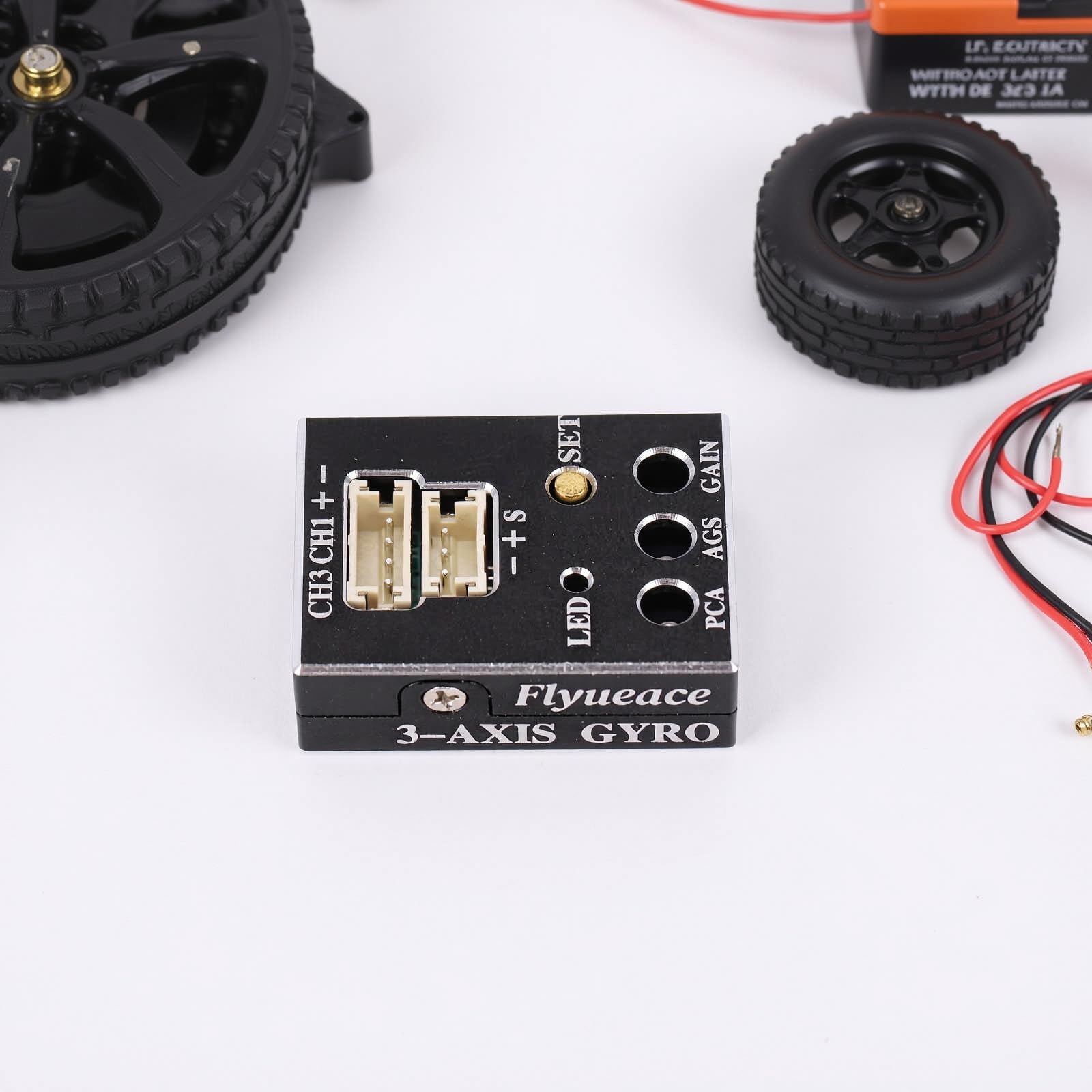 RC 3-osiowa czułość żyroskopu Regulowana kontrola stabilności mini żyroskopu do modernizacji łodzi samochodowej RC
