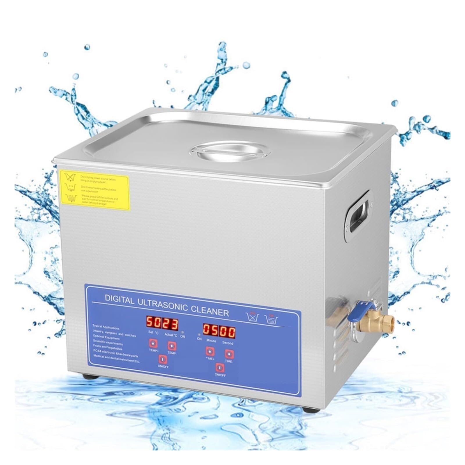 Limpiador ultrasónico, Limpiador Ultrasónico 10L Digital Con Baño Desgasificado Y Media Onda Para Placas PCB De Vinilo para limpiar joyas