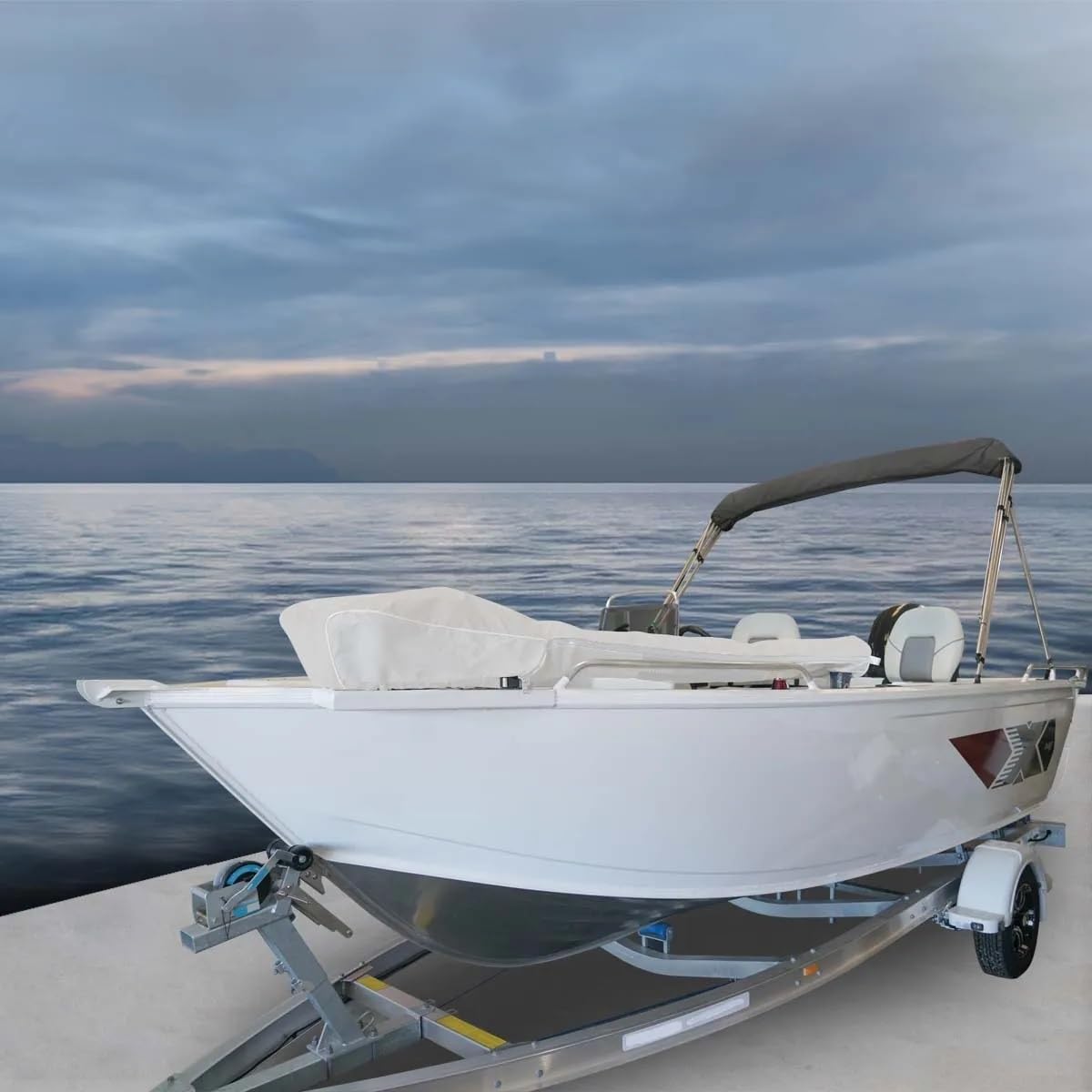 Funda Oceansouth diseñada para Motores de Arrastre HASWING (Compatible con Cayman 36V 120LBS, 98”, Gris)