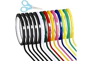 Multicolored Mara Pinstripe Tape Dry Erase with Scissor