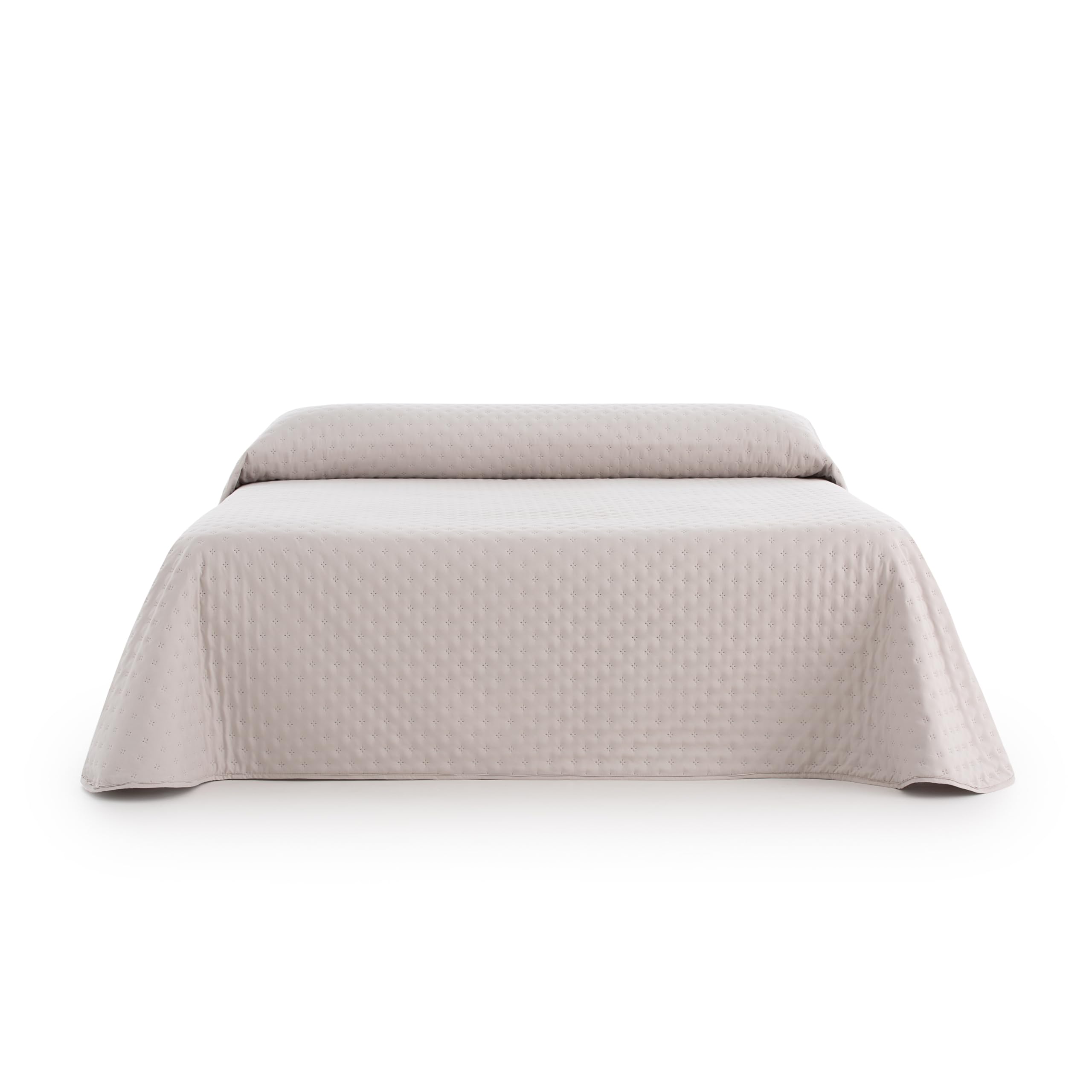 Sanelitex | Colcha Reversible Cama de 180 / 270x270 - Colcha Extrasuave Color Marfil - Colcha 100% Made in Spain con Relleno 90 Gr/m²