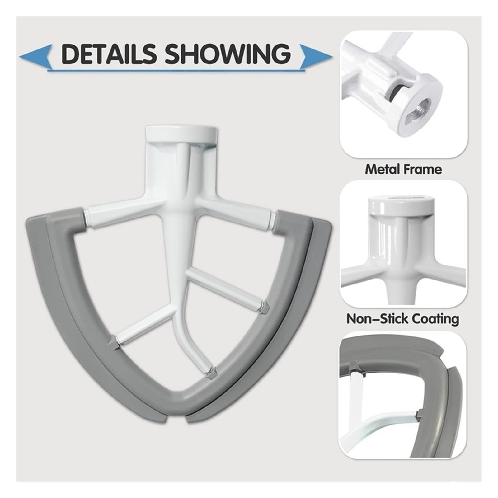 Frusta Con Bordo Flessibile In Silicone Da 2 Pezzi/set, Protezione Antispruzzo for Versamento, Compatibile Con KitchenAid, Mixer Con Testa Inclinabile Da 4,5-5 Qt