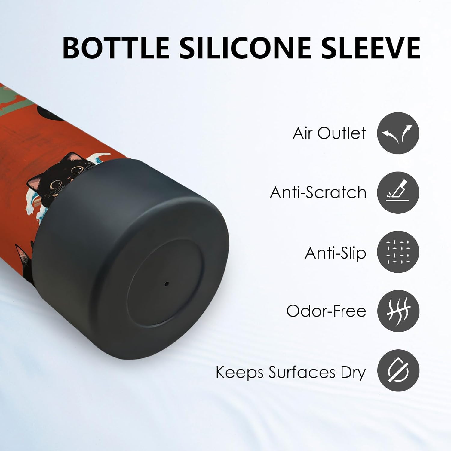 DUUV Cat Gifts for Women, 18 Oz Anime Cat Water Bottle, Cats Lover Gifts for Birthday Christmas, Cute Anime Bottles for Mom Sister Friends, Sport Water Bottle for Gym Travel, 1PCS - Image 5