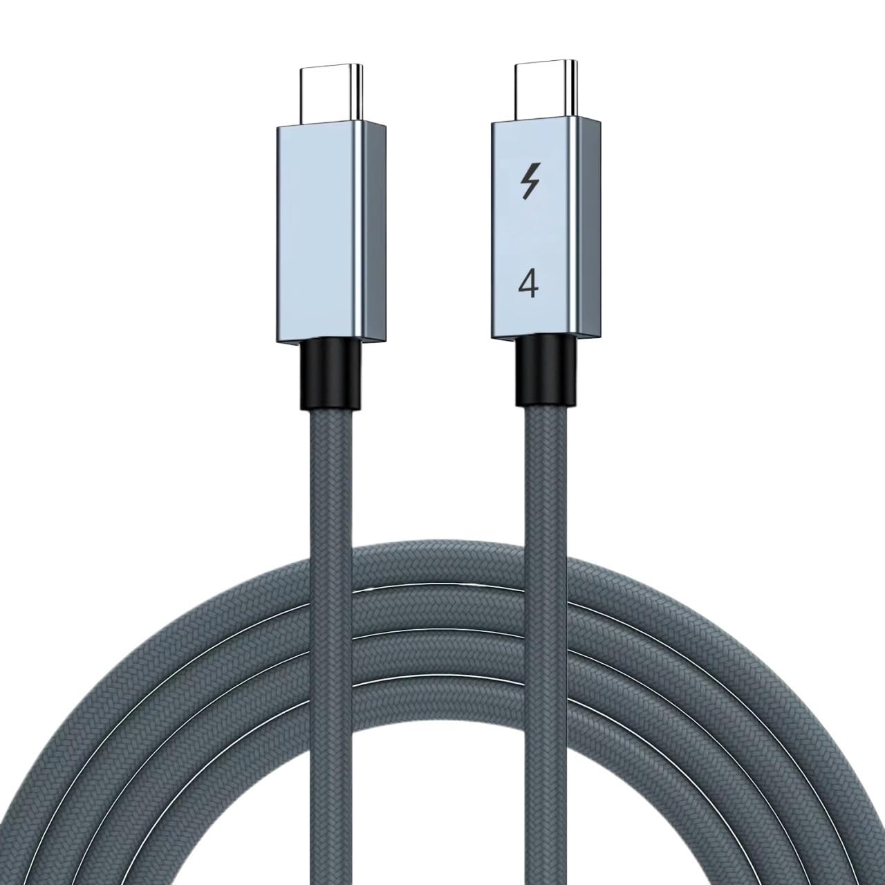 Cable de carga rápida Thunderbolt 4 tipo C de 240 W USB 4 de 40 Gbps, compatible con 3 USB C, cable de transferencia de datos 8K (2.0 (2 m))