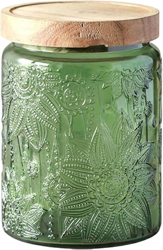 Miniatura 10 de Tarro de cristal con tapa, tarros de almacenamiento de vidrio vintage con tapa hermética, recipiente de café, contenedor de azúcar para encimera de