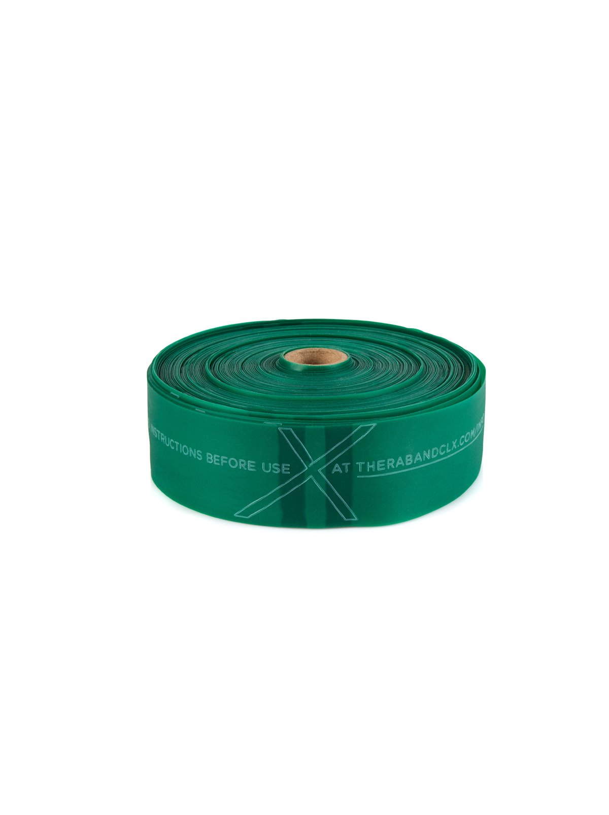 THERABAND CLX Banda de resistencia sin látex, Pilates, gimnasio en casa, HIIT, terapia física, equipo de rehabilitación y fitness, 22 metros, verde, pesado
